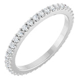 Platinum Round Natural Diamond Shared-Prong Eternity Band – 1.5 mm Stones (1/2–5/8 CTW) .0
