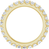 14K Gold Round Lab-Grown Diamond Shared-Prong Eternity Band – 2 mm Stones (3/4–7/8 CTW) - Yellow Gold - view 2
