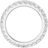 Platinum Round Lab-Grown Diamond Shared-Prong Eternity Band – 2 mm Stones (3/4–7/8 CTW) - view 2
