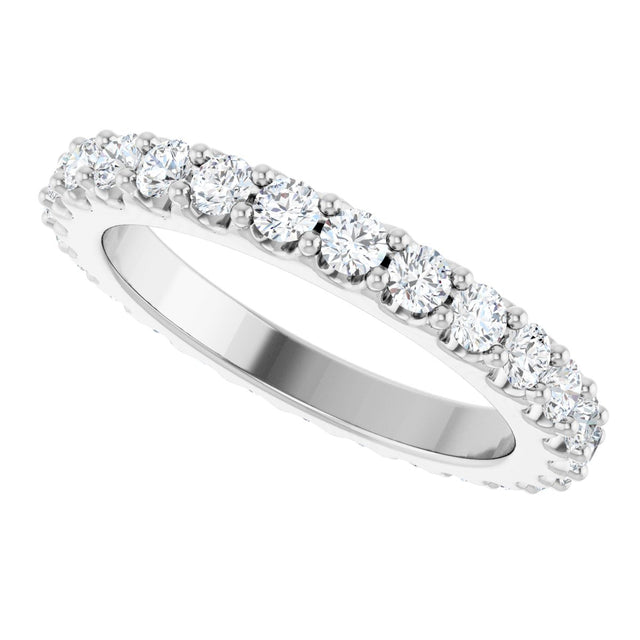 Platinum Round Lab-Grown Diamond Shared-Prong Eternity Band – 2 mm Stones (3/4–7/8 CTW) - view 5