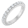Platinum Round Lab-Grown Diamond Shared-Prong Eternity Band – 2 mm Stones (3/4–7/8 CTW)