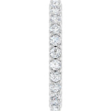 Platinum Round Natural Diamond Shared-Prong Eternity Band – 2 mm Stones (3/4–7/8 CTW) - view 4