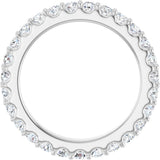 Platinum Round Lab-Grown Diamond Shared-Prong Eternity Band – 2 mm Stones (3/4–7/8 CTW) - view 2