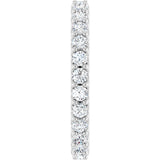 Platinum Round Lab-Grown Diamond Shared-Prong Eternity Band – 2 mm Stones (3/4–7/8 CTW) - view 4