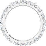 Platinum Round Lab-Grown Diamond Shared-Prong Eternity Band – 2 mm Stones (3/4–7/8 CTW) - view 2