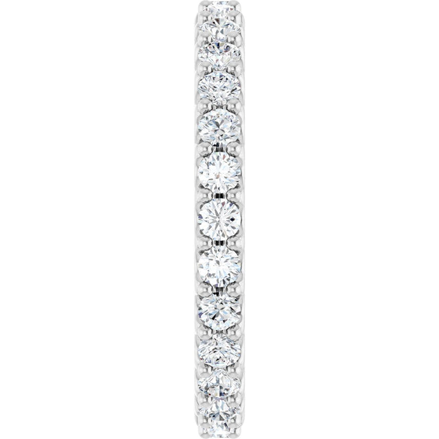 Platinum Round Lab-Grown Diamond Shared-Prong Eternity Band – 2 mm Stones (3/4–7/8 CTW) - view 4