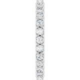 Platinum Round Natural Diamond Shared-Prong Eternity Band – 2 mm Stones (3/4–7/8 CTW) - view 4