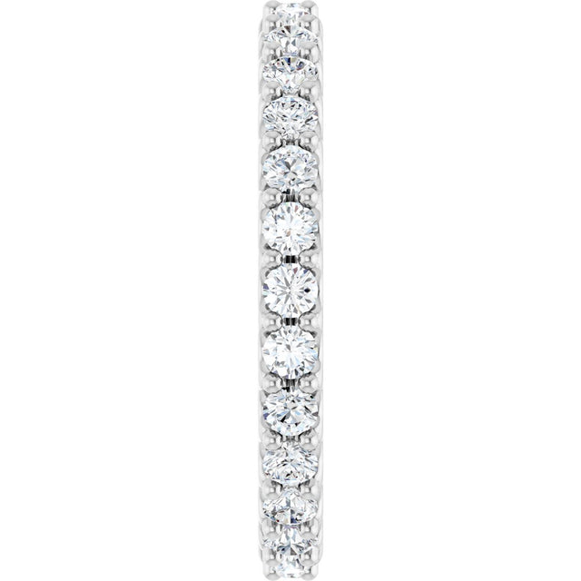 Platinum Round Lab-Grown Diamond Shared-Prong Eternity Band – 2 mm Stones (3/4–7/8 CTW) - view 4