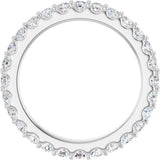 Platinum Round Lab-Grown Diamond Shared-Prong Eternity Band – 2 mm Stones (3/4–7/8 CTW) - view 2