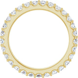 14K Gold Round Lab-Grown Diamond Shared-Prong Eternity Band – 2 mm Stones (3/4–7/8 CTW) - Yellow Gold - view 2