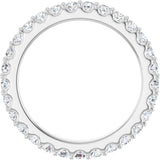 Platinum Round Lab-Grown Diamond Shared-Prong Eternity Band – 2 mm Stones (3/4–7/8 CTW) - view 2