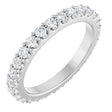 Platinum Round Lab-Grown Diamond Shared-Prong Eternity Band – 3 mm Stones (1 3/4–2 1/5 CTW) .0
