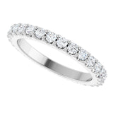 Platinum Round Lab-Grown Diamond Shared-Prong Eternity Band – 2 mm Stones (3/4–7/8 CTW) - view 5