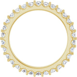 14K Gold Round Lab-Grown Diamond Shared-Prong Eternity Band – 2 mm Stones (3/4–7/8 CTW) - Yellow Gold - view 2