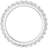 Platinum Round Lab-Grown Diamond Shared-Prong Eternity Band – 2 mm Stones (3/4–7/8 CTW) - view 2