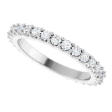 Platinum Round Lab-Grown Diamond Shared-Prong Eternity Band – 2 mm Stones (3/4–7/8 CTW) - view 5