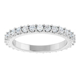 Platinum Round Lab-Grown Diamond Shared-Prong Eternity Band – 2 mm Stones (3/4–7/8 CTW) - view 3