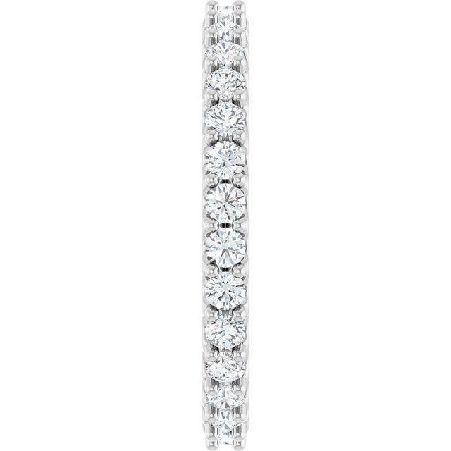 Platinum Round Natural Diamond Shared-Prong Eternity Band – 2 mm Stones (3/4–7/8 CTW) - view 4