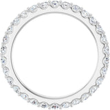 Platinum Round Lab-Grown Diamond Shared-Prong Eternity Band – 2 mm Stones (3/4–7/8 CTW) - view 2