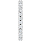 Platinum Round Natural Diamond Shared-Prong Eternity Band – 2 mm Stones (3/4–7/8 CTW) - view 4