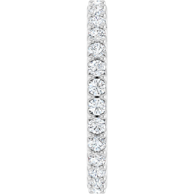 Platinum Round Natural Diamond Shared-Prong Eternity Band – 2 mm Stones (3/4–7/8 CTW) - view 4