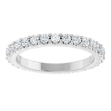 Platinum Round Lab-Grown Diamond Shared-Prong Eternity Band – 2 mm Stones (3/4–7/8 CTW) - view 3