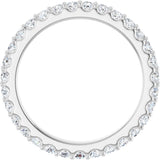 Platinum Round Natural Diamond Shared-Prong Eternity Band – 2 mm Stones (3/4–7/8 CTW) - view 2
