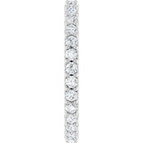 Platinum Round Lab-Grown Diamond Shared-Prong Eternity Band – 2 mm Stones (3/4–7/8 CTW) - view 4