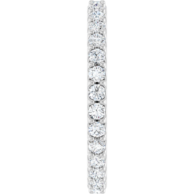 Platinum Round Lab-Grown Diamond Shared-Prong Eternity Band – 2 mm Stones (3/4–7/8 CTW) - view 4