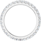 Platinum Round Natural Diamond Shared-Prong Eternity Band – 2 mm Stones (3/4–7/8 CTW) - view 2