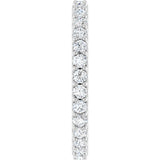 Platinum Round Lab-Grown Diamond Shared-Prong Eternity Band – 2 mm Stones (3/4–7/8 CTW) - view 4