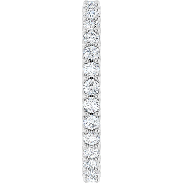 Platinum Round Natural Diamond Shared-Prong Eternity Band – 2 mm Stones (3/4–7/8 CTW) - view 4
