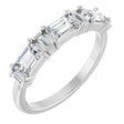 Platinum Emerald Natural Diamond Anniversary Band - 1 1/2-2 CTW