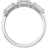 Platinum Emerald Lab-Grown Diamond Anniversary Band - 9/10-2 1/2 CTW - view 2