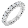 Platinum Round Lab-Grown Diamond Hidden Heart Eternity Band - 2.5mm Stones