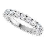Platinum Round Lab-Grown Diamond Hidden Heart Eternity Band - 2.5mm Stones - view 5