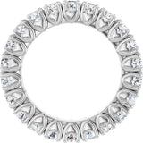Platinum Round Natural Diamond Hidden Heart Eternity Band - 2.5mm Stones - view 2