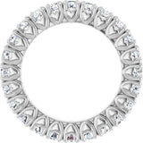 Platinum Round Natural Diamond Hidden Heart Eternity Band - 2.5mm Stones - view 2