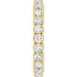 14K Gold Round Lab-Grown Diamond Hidden Heart Eternity Band - 2.5mm Stones - Yellow Gold - view 4