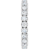 Platinum Round Natural Diamond Hidden Heart Eternity Band - 2.5mm Stones - view 4