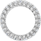14K Gold Round Lab-Grown Diamond Hidden Heart Eternity Band - 2.5mm Stones - White Gold - view 2