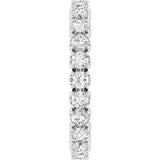 Platinum Round Natural Diamond Hidden Heart Eternity Band - 2.5mm Stones - view 4
