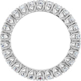 Platinum Round Natural Diamond Hidden Heart Eternity Band - 2.5mm Stones - view 2