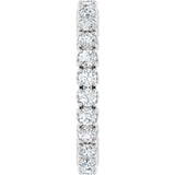 14K Gold Round Lab-Grown Diamond Hidden Heart Eternity Band - 2.5mm Stones - White Gold - view 4