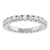 Platinum Round Natural Diamond Hidden Heart Eternity Band - 2.5mm Stones - view 3