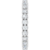 Platinum Round Natural Diamond Hidden Heart Eternity Band - 2.5mm Stones - view 4