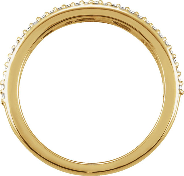 Platinum Round Natural Diamond Sculptural Anniversary Band – 1 mm Stones - view 4