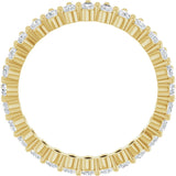14K Gold Pear Lab-Grown Diamond Eternity Band - 3x2mm Stones - Yellow Gold - view 2