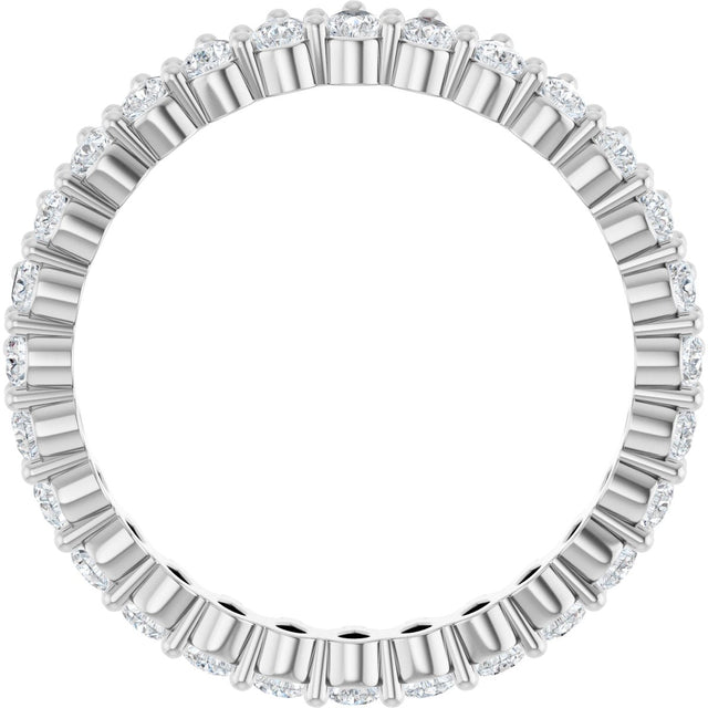 Platinum Pear Lab-Grown Diamond Eternity Band - 3x2mm Stones - view 2