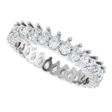 Platinum Pear Lab-Grown Diamond Eternity Band - 3x2mm Stones - view 5